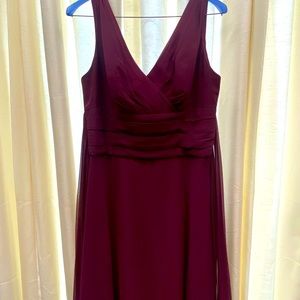 Wine color formal dress